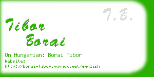 tibor borai business card